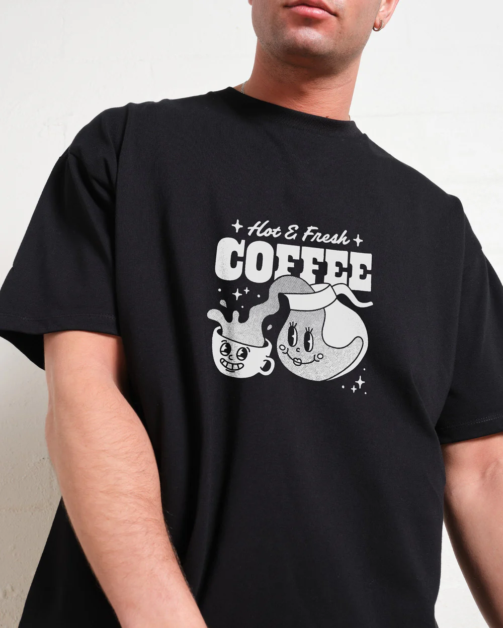 Hot & Fresh Coffee Oversized T-S